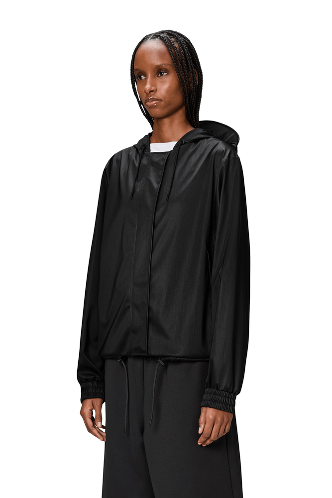 Rains damska kurtka przeciwdeszczowa STRING W JACKET W3 18040 84 BLACK GRAIN