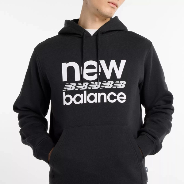 New Balance men's SPORT GRAPHIC FLEECE HOODIE BK MT51941BK sweatshirt