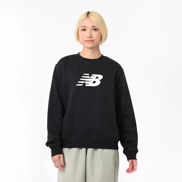 New Balance damska bluza SPORT FLEECE LOGO CREW BK WT43526BK