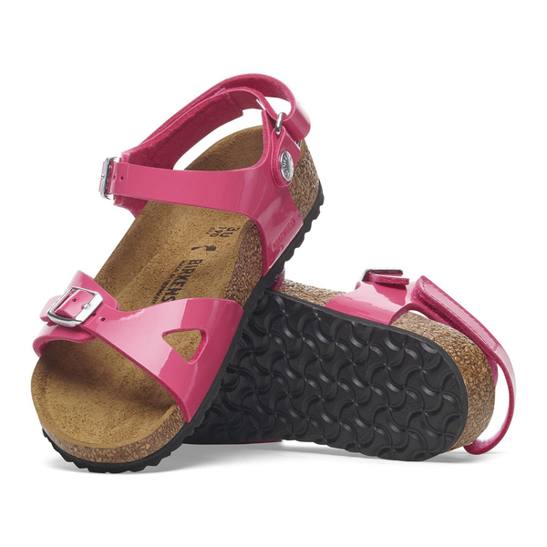 Birkenstock damskie sandały RIO AS KIDS 1029497 PATENT FUCHSIA TULIP (szerokość standardowa)