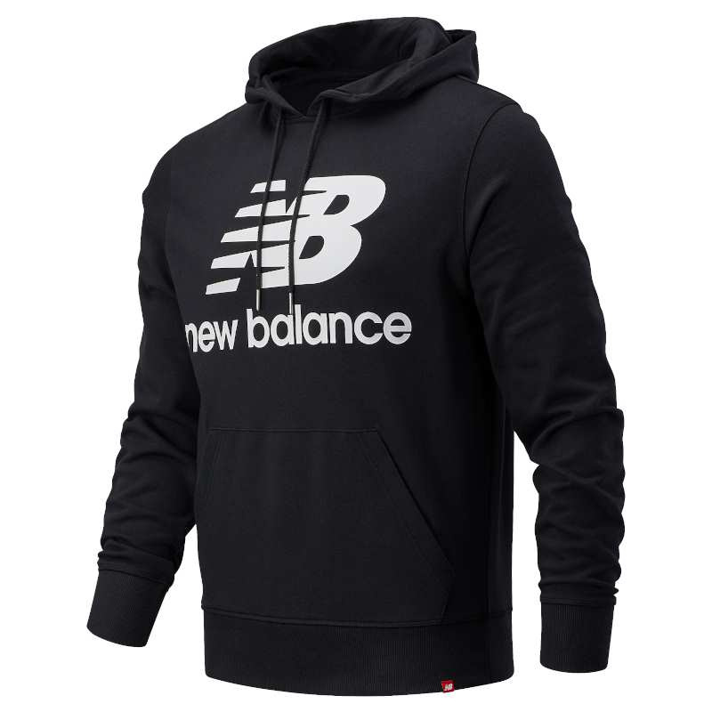 New Balance Herren ESSENTIALS STACKED LOGO PO BK MT03558BK Sweatshirt