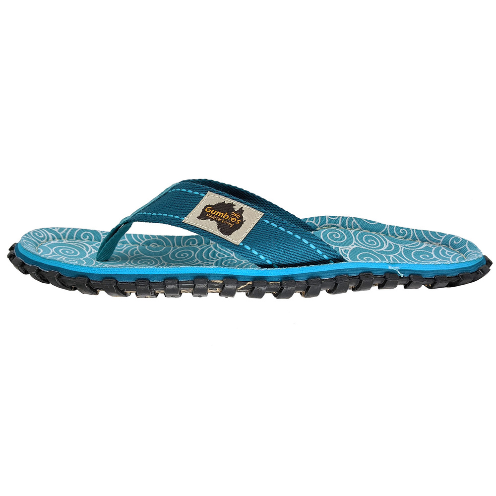 Gumbies - damskie japonki Islander - Turquoise Swirls