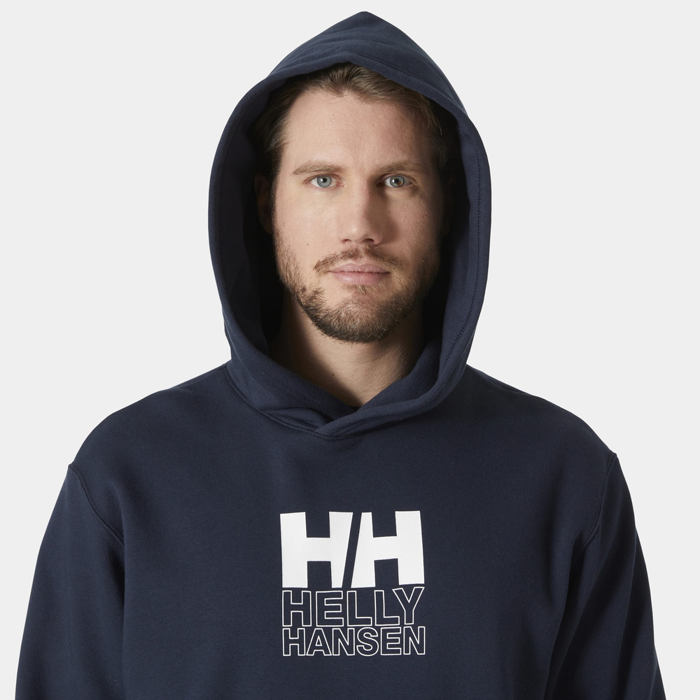 Helly Hansen męska bluza z kapturem COTTON FLEECE GRAPHIC HOODIE 54158 597