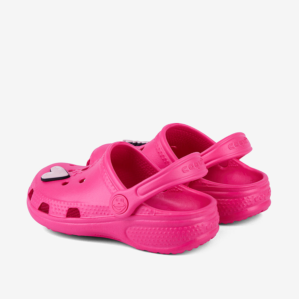 Coqui children's clogs BIG FROG 8101-100-3600-01 Lt. Fuchsia + Amulet