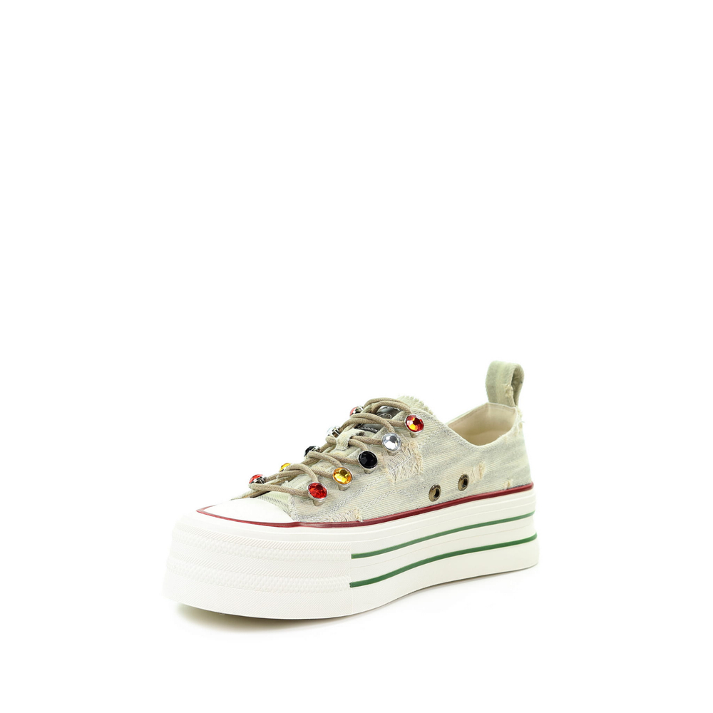 GOE Damen beige Turnschuhe RR2N4105 BEIGE