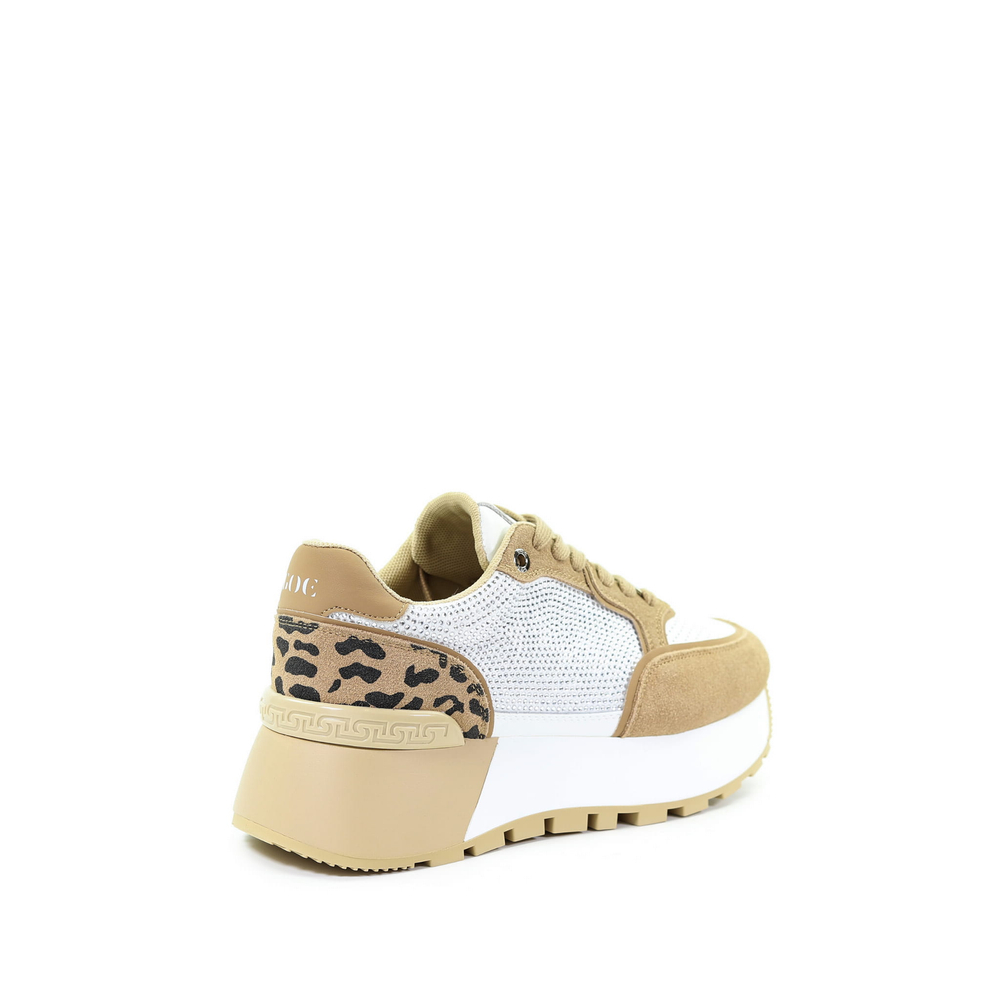 GOE Damskie sneakersy brązowe RR2N4070 BROWN