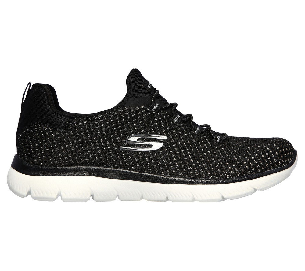 Skechers damskie buty sneakersy Summits - Bright Bezel 149204/BKSL - czarne