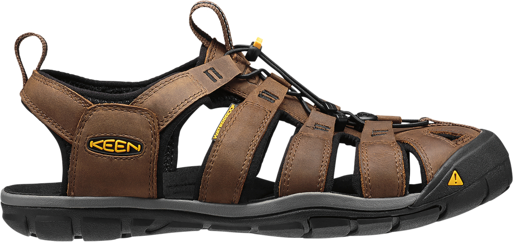 Keen męskie sandały CLEARWATER CNX LEATHER DARK EARTH/BLACK  1013106
