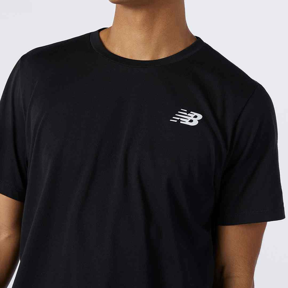 New Balance Herren HEATHERTECH TEE BK MT11070BK T-Shirt
