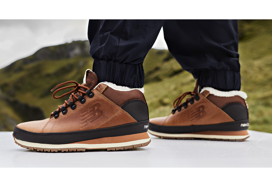 New Balance męskie buty zimowe ze skóry naturalnej H754LFT ocieplane