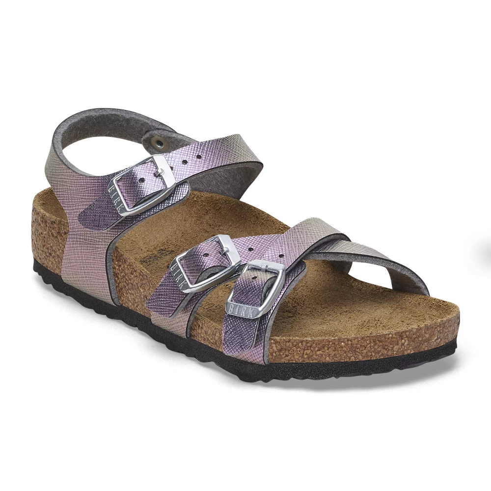 Birkenstock Sandalen KUMBA KIDS 1029441 SAFFIANO IRIDESCENT VIOLA (Standardweite)