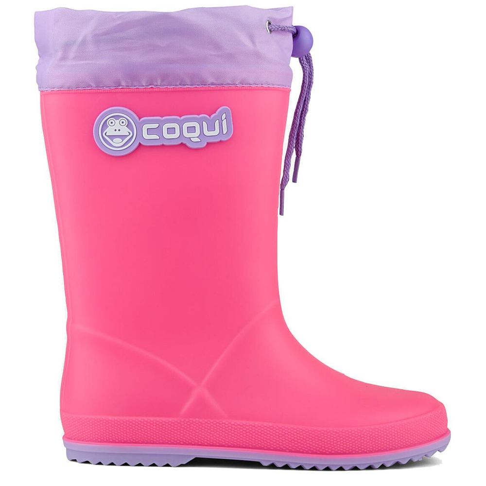 Coqui kalosze dziecięce Rainy Collar 8509-100-3602 lt.Fuchsia/lt.Lilia