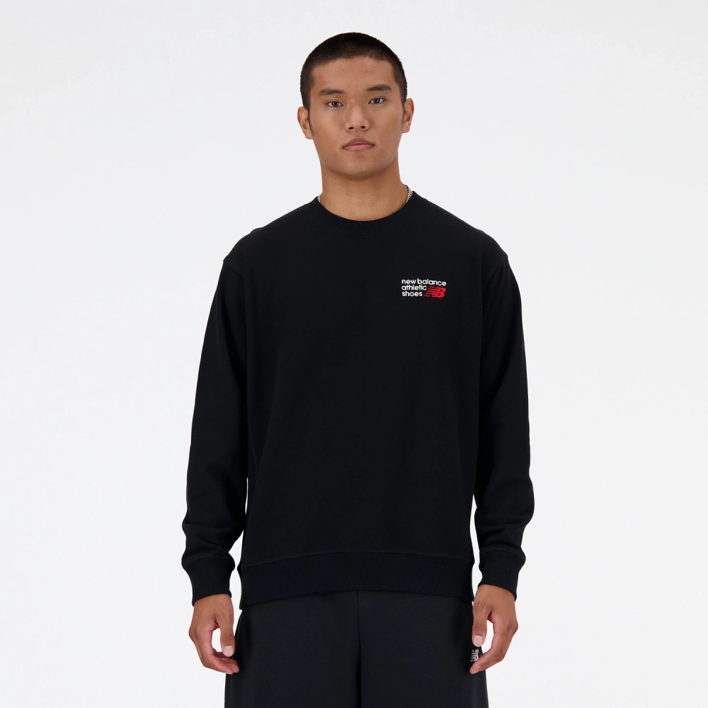 New Balance Herren ATHLETICS PREMIUM LOGO CREW BK MT41547BK Sweatshirt