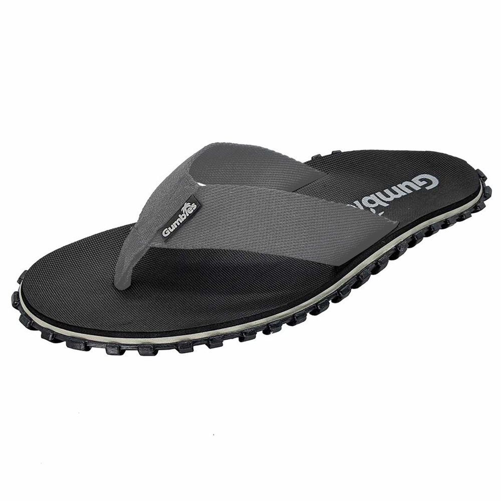 Gumbies unisex Duckbill Flip Flops -BLACK/GREY