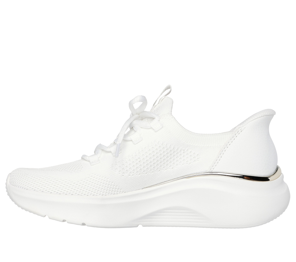 Skechers Damen Schuhe Turnschuhe Slip-ins: BOBS Sport B Love - True Delight 117617 WHT weiß