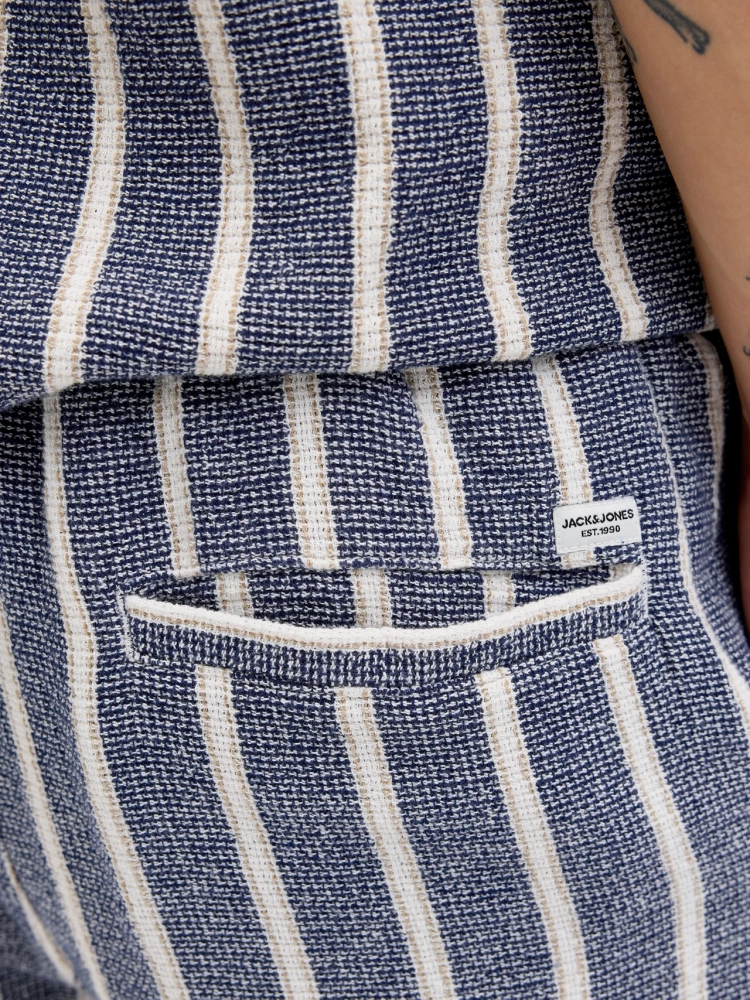 Jack&Jones kurze Jogginghose JPSTJAIDEN COBA STRIPE JOG SHORTS REG SN 12274413 OCEAN CAVERN