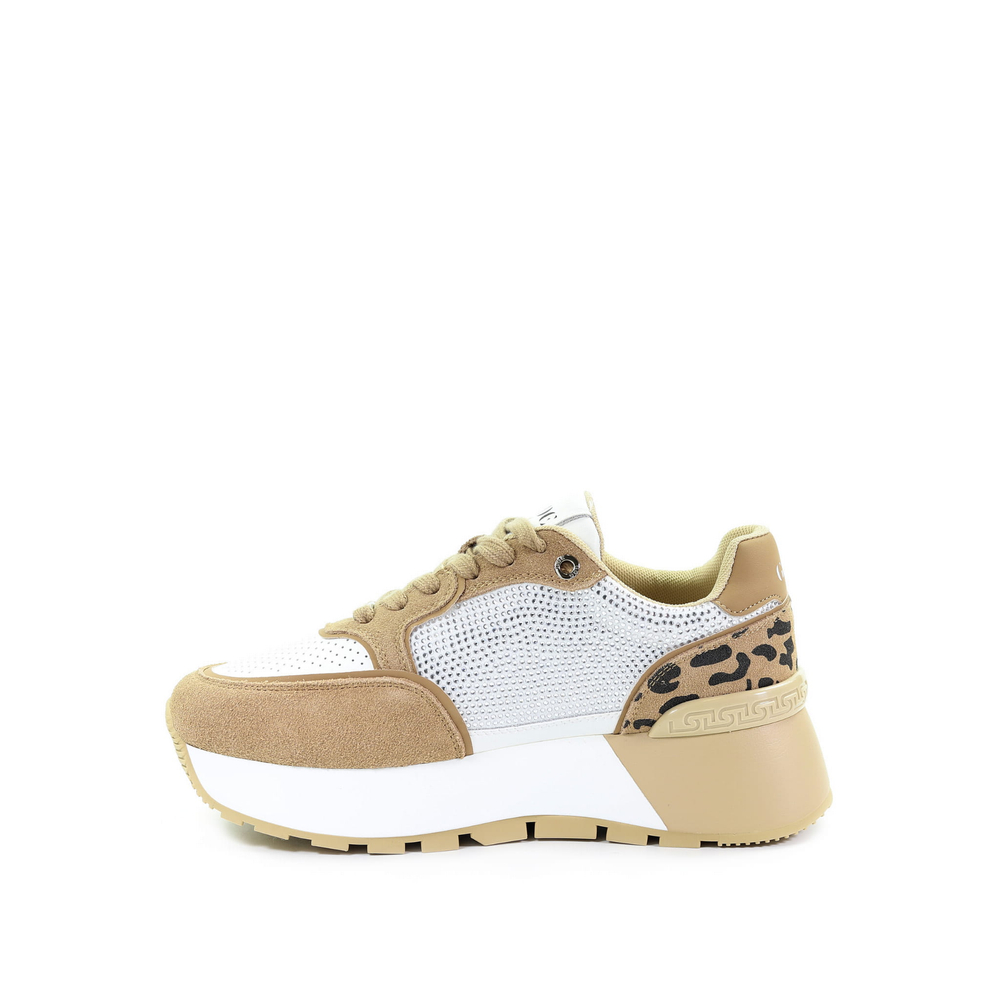 GOE Damskie sneakersy brązowe RR2N4070 BROWN