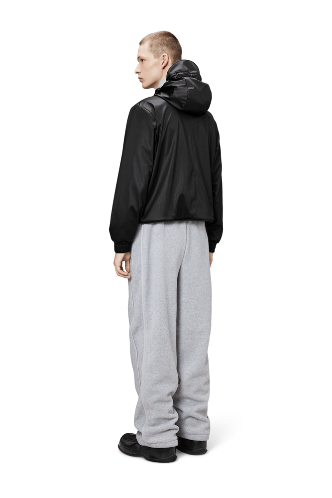 RAINS STRING W JACKET W3 18040 84 BLACK GRAIN