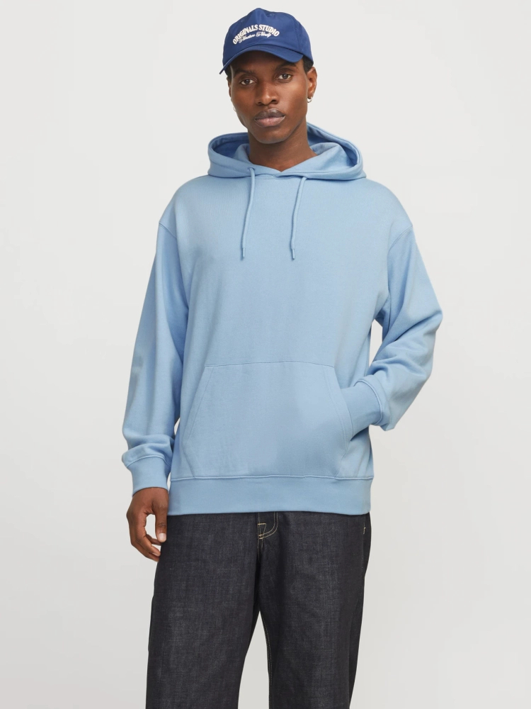 Jack&Jones męska bluza z kapturem JJESTAR BASIC SWEAT HOOD NOOS 12257852 CHAMBRAY BLUE