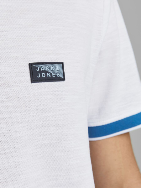 Jack & Jones męska koszulka Polo 12187924 WHITE/SUB MELAN