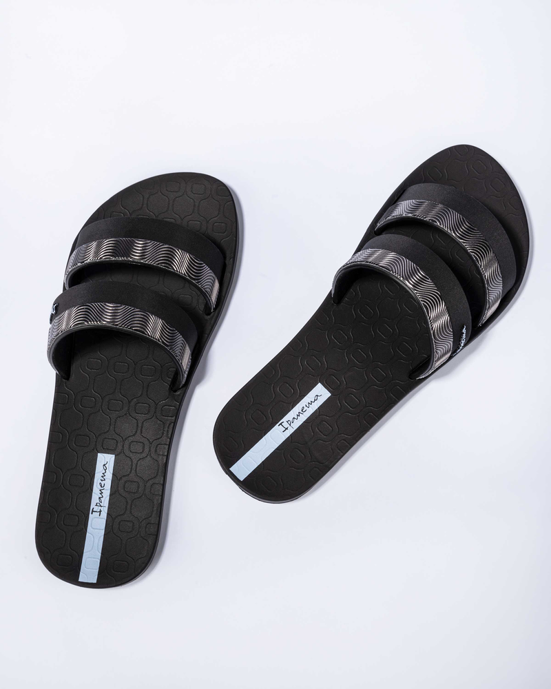 Ipanema damskie klapki MESH SLIDE F 83649-BB779 BLACK/BLUE