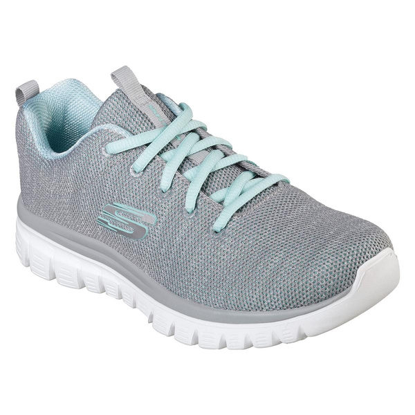 Skechers damskie buty sportowe Graceful Twisted Fortune 12614 GYMN Gray/Mint