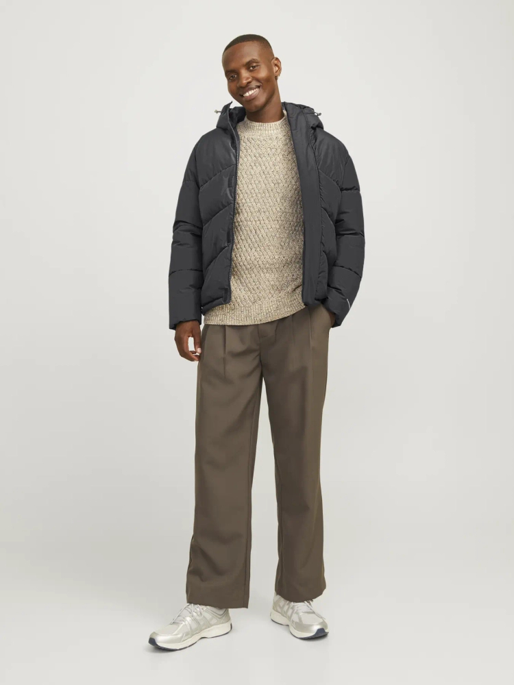 Jack&Jones Herren Daunen Winterjacke JJWORLD PUFFER JACKET 12259850 ASPHALT