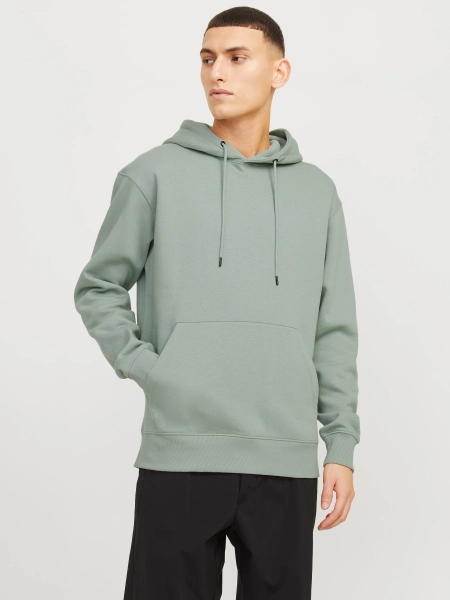 Jack&Jones męska bluza z kapturem JJESTAR BASIC SWEAT HOOD NOOS 12208157 ICEBERG GREEN