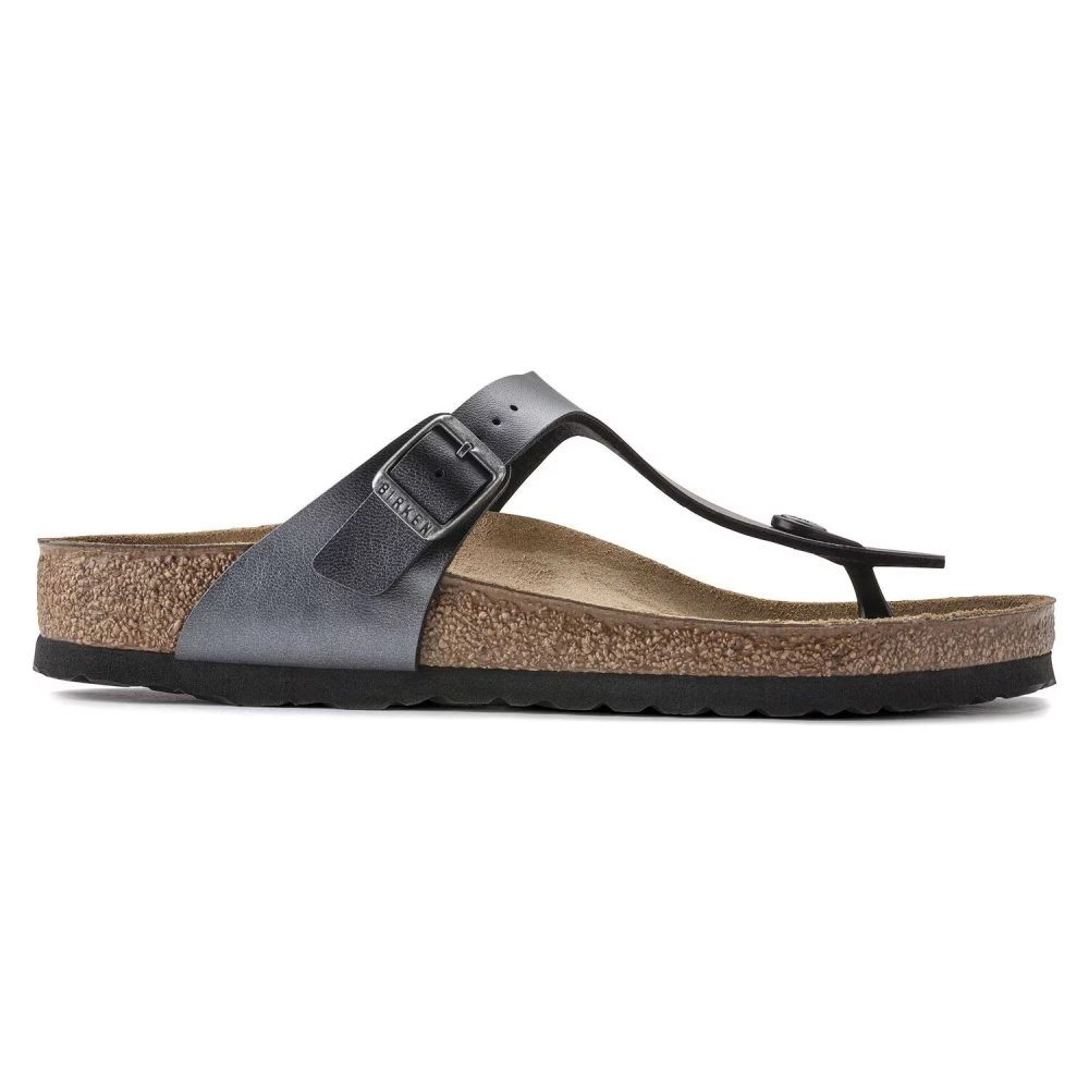Birkenstock unisex flip flops GIZEH BS 1021428 METALLIC BLACK (standard width)
