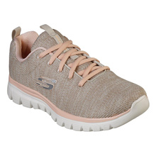 Skechers damskie buty sportowe Graceful Twisted Fortune 12614 NTCL Natural/Coral