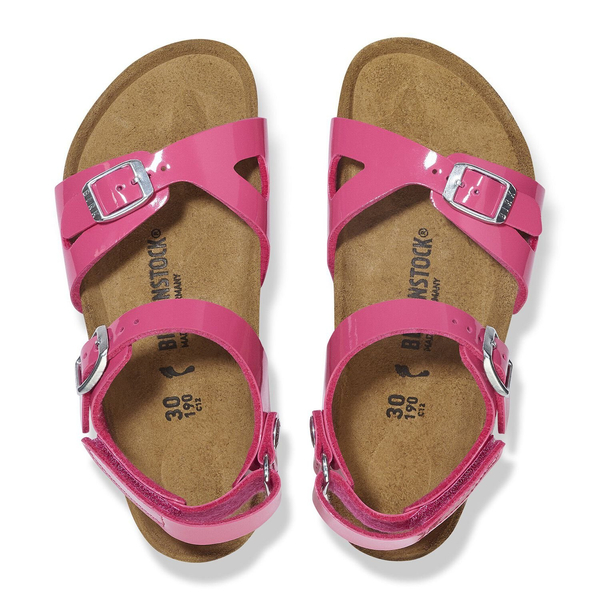 Birkenstock damskie sandały RIO AS KIDS 1029497 PATENT FUCHSIA TULIP (szerokość standardowa)