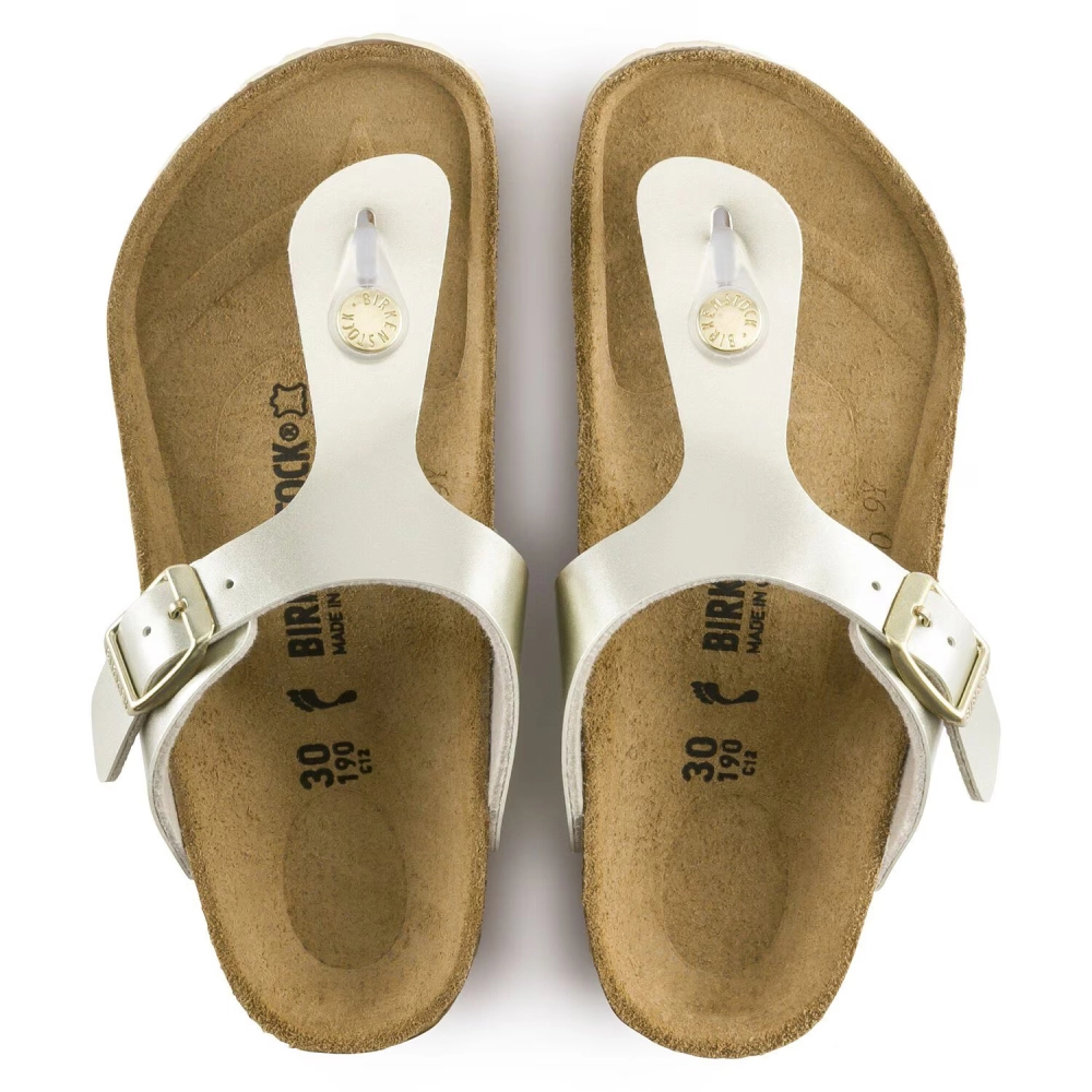 Birkenstock klapki japonki GIZEH KIDS BS Electric Metallic Gold 1015592 (szerokość standardowa)