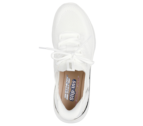 Skechers buty damskie sneakersy Slip-ins: BOBS Sport B Love - True Delight  117617 WHT white