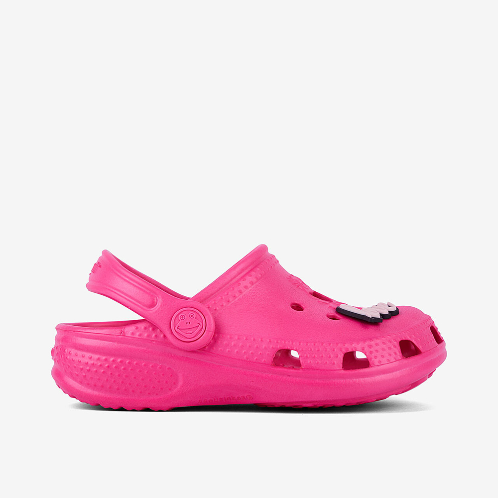 Coqui children's clogs BIG FROG 8101-100-3600-01 Lt. Fuchsia + Amulet