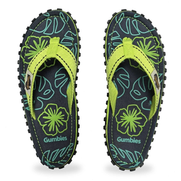 Kaugummi-Flip-Flops ISLANDER FLIP-FLOPS LIME HIBISCUS