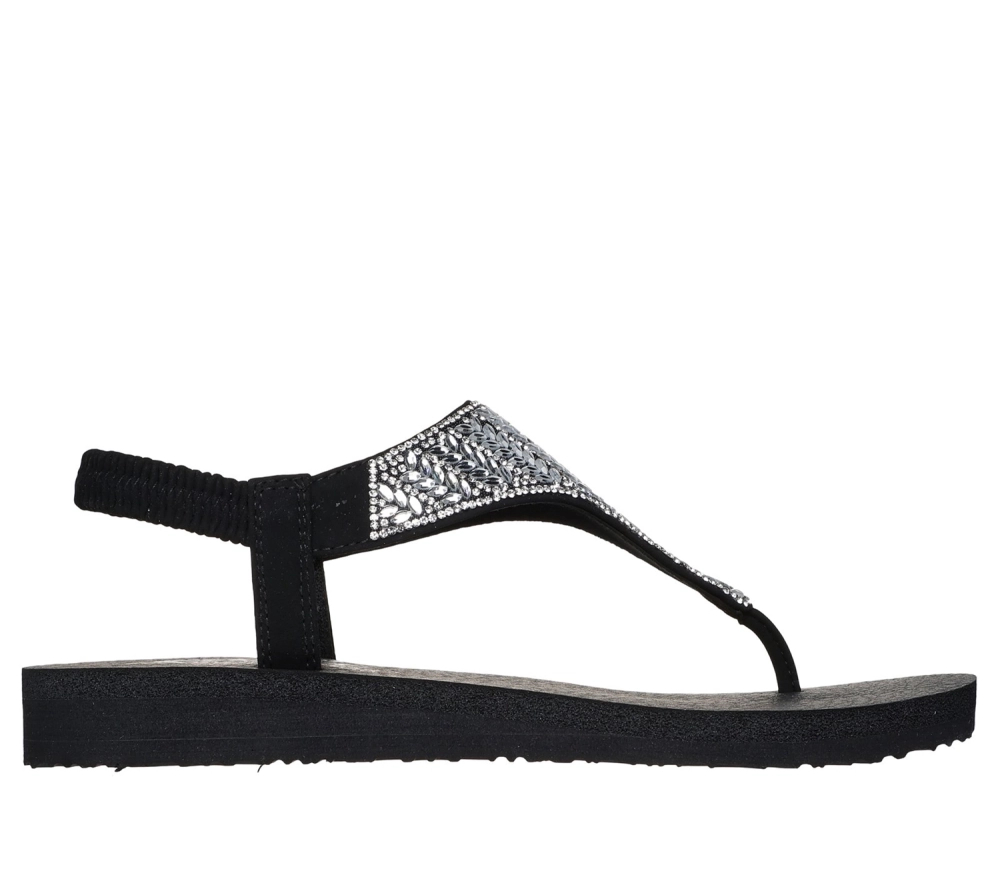 Skechers Damen Meditation flip flop Sandalen - Glamorous Muse 119774-BLK
