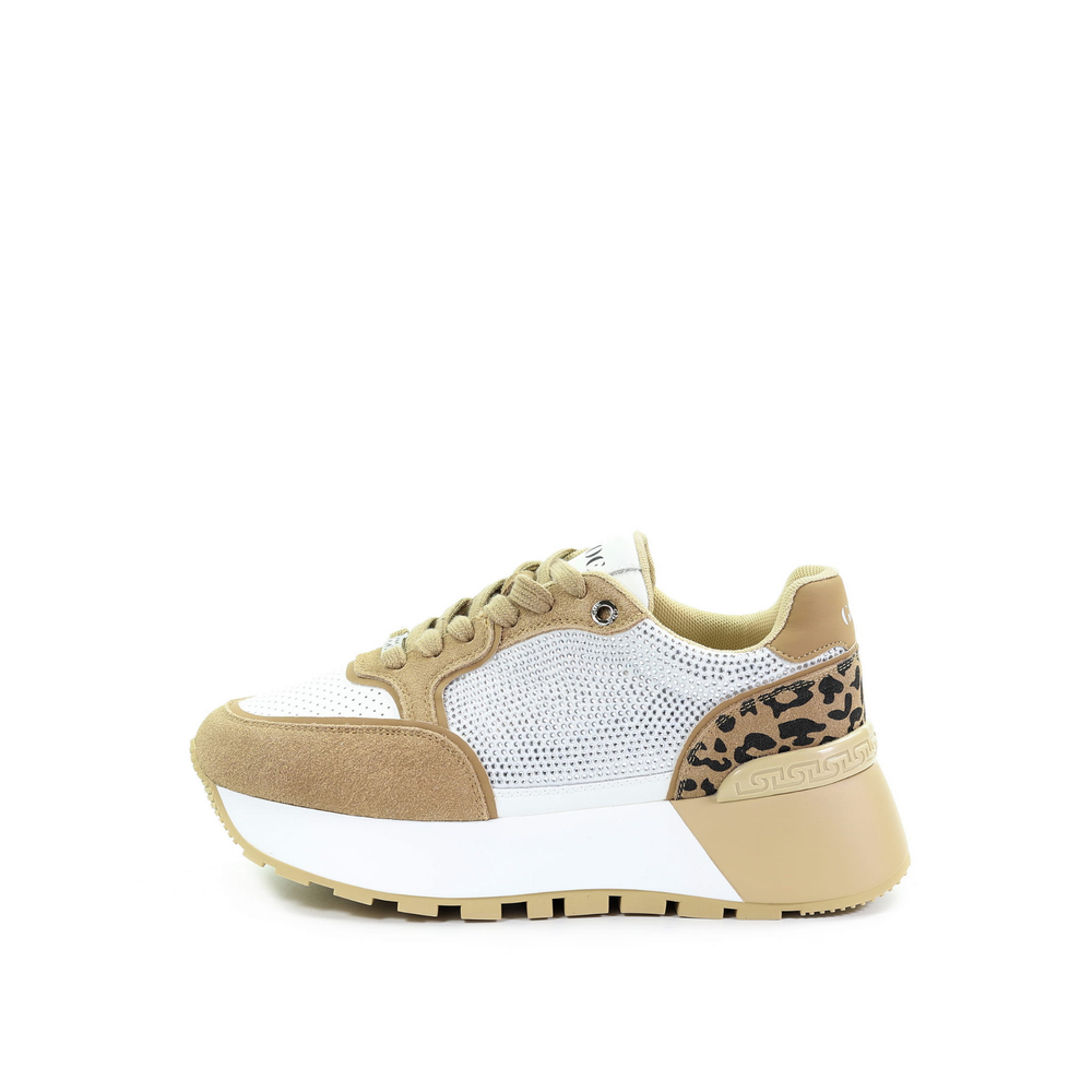 GOE Damskie sneakersy brązowe RR2N4070 BROWN