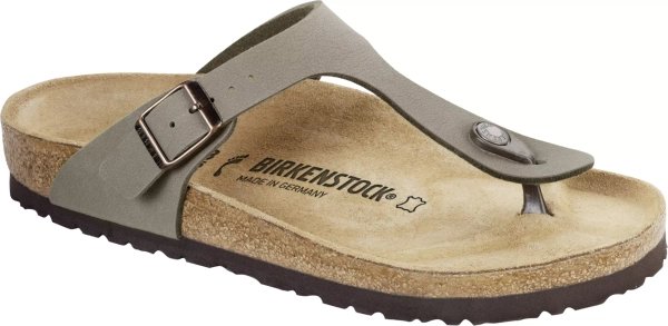 Birkenstock Nubuk-Flip-Flops GIZEH BS 0043391 Stone (Standardbreite)