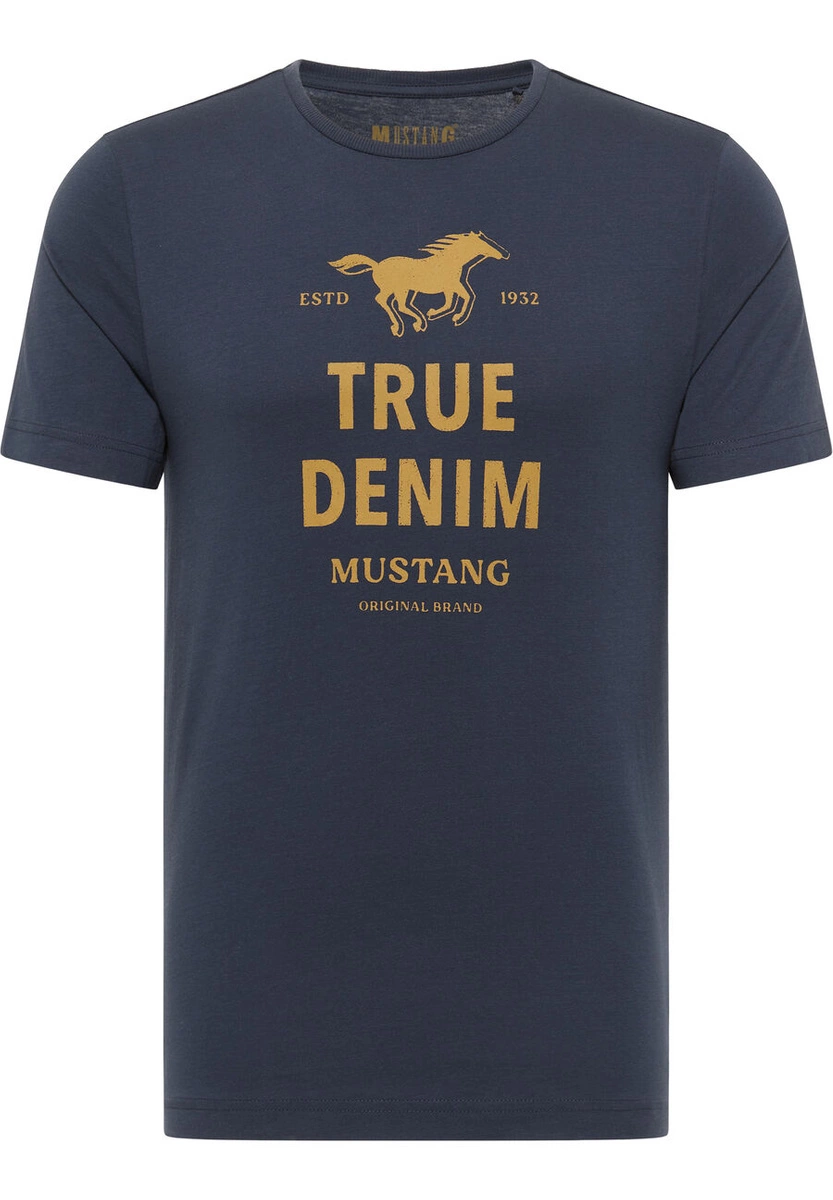 PRINT Marineblau MUSTANG 5330 \\ C Herren-T-Shirt Mustang | € ALEX HERRENBEKLEIDUNG 16,09 1012514