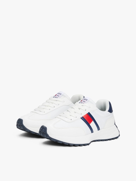 Tommy Hilfiger damksie FLAG LOW CUT LACE-UP SNEAKERS T3X9-33877-1695X336-X336 WHITE/BLUE