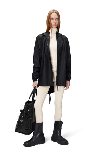 Rains płaszcz przeciwdeszczowy unisex FISHTAIL JACKET W3 18010 01 BLACK