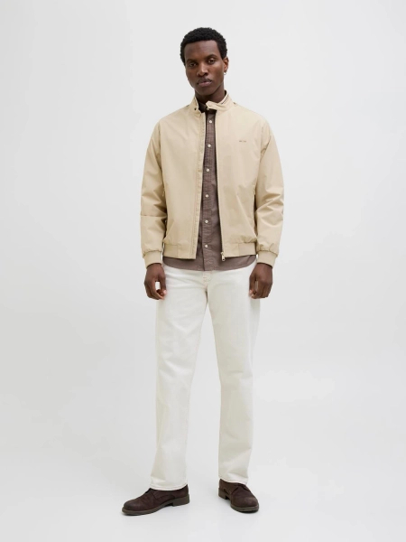 Jack&Jones men's jacket JPRBLUBRAD BOMBER JACKET SN 12273393 WHITE PEPPER