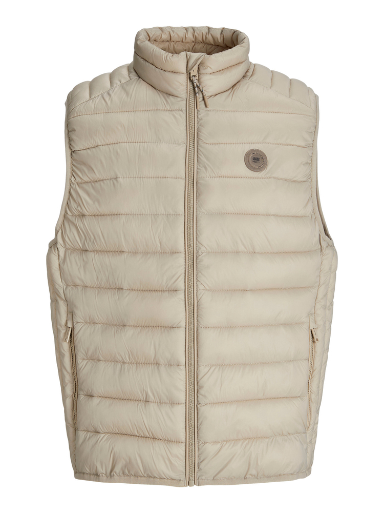 Jack&Jones men's sleeveless vest JJEBRADLEY LIGHT BODYWARMER COLLAR NOO 12280973 CROCKERY