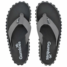 Gumbies japonki unisex Duckbill Flip Flops -BLACK/GREY