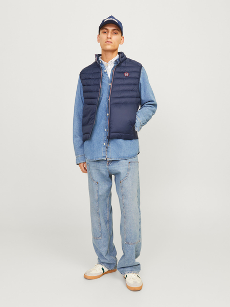 Jack & Jones unten ärmellos JJEMULTI BODYWARMER COLLAR NOOS 12258457 NAVY BLAZER/TRUE RED