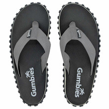 Gumbies unisex Duckbill Flip Flops -BLACK/GREY