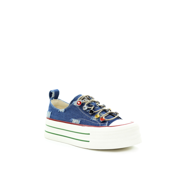 GOE Frauen Blau Turnschuhe RR2N4103 DENIM