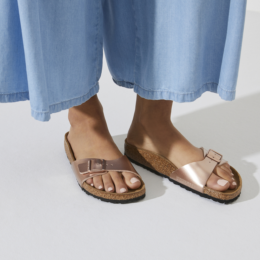 Birkenstock damskie klapki MADRID BS COPPER 1023927 (szerokość wąska)