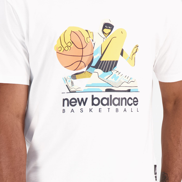 New Balance HOOPS COTTON JERSEY SHORT WT T-shirt MT31589WT