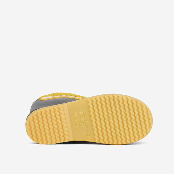 Coqui RAINY COLLAR children's wellingtons 8509-100-2412 ANTRACIT/YELLOW